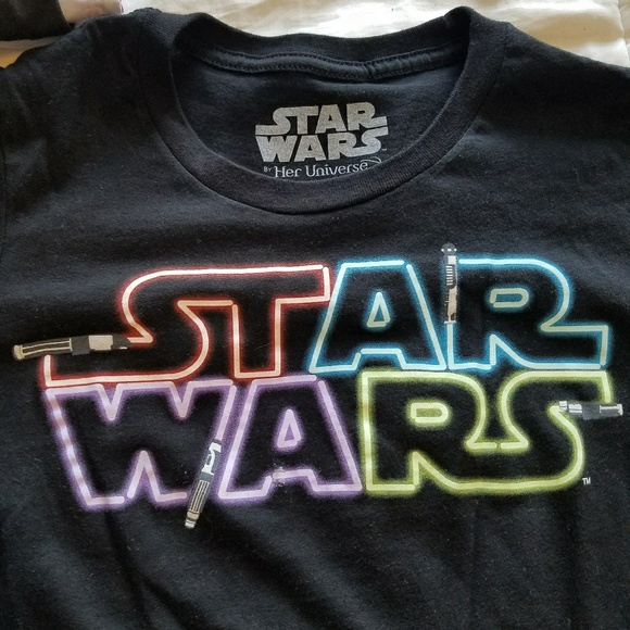Her Universe star wars lightsaber logo tshirt - Picture 2 of 3
